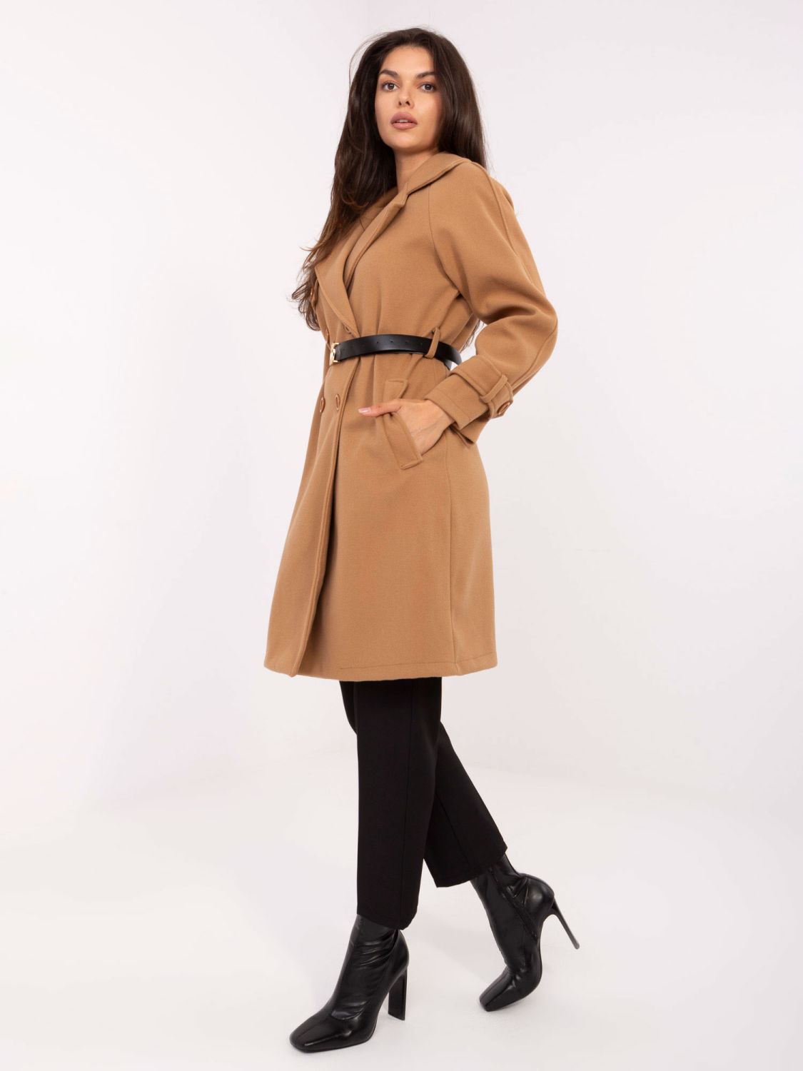Elegant Transitional Coat in Camel Color