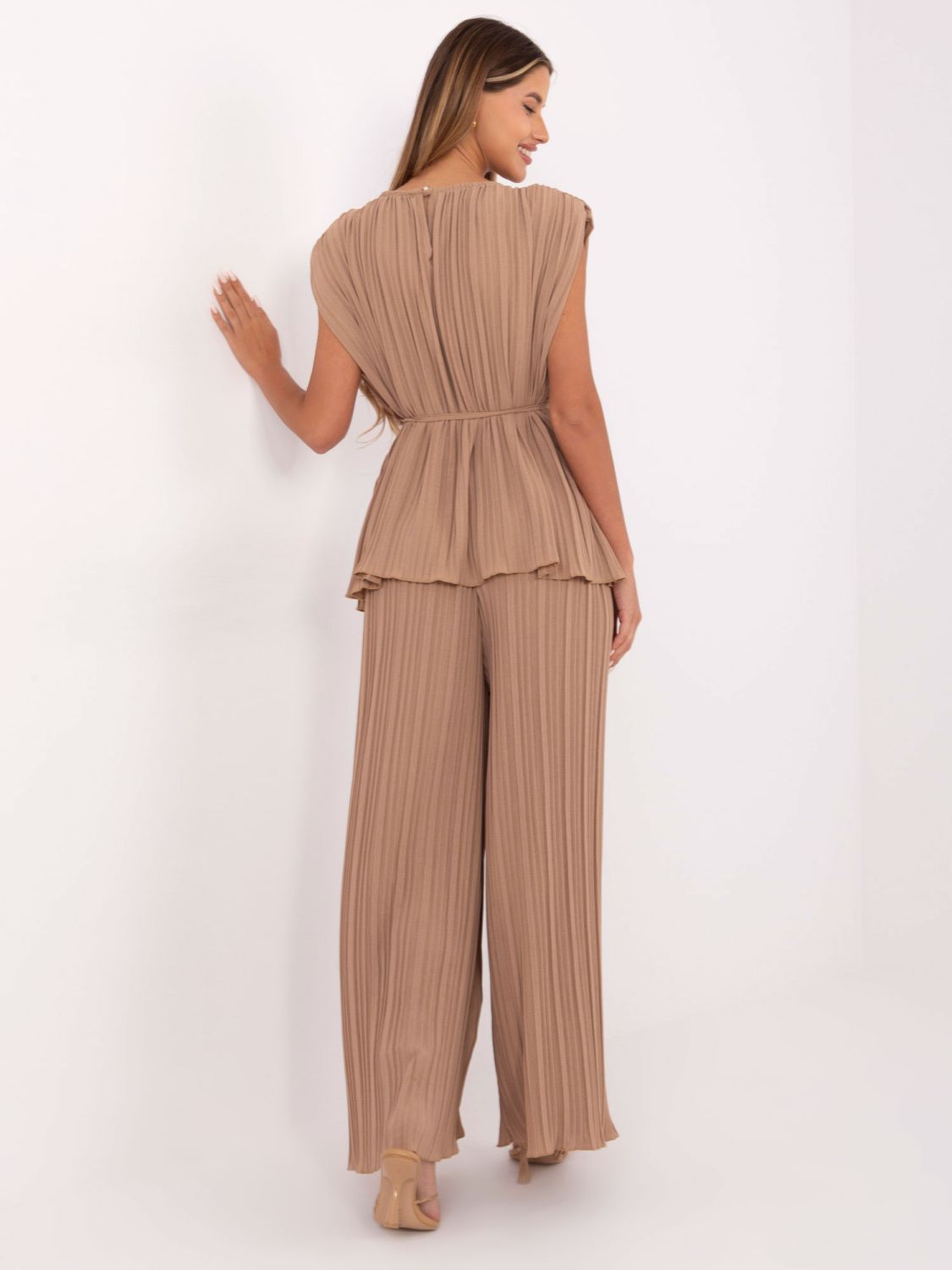 Elegant camel-colored set