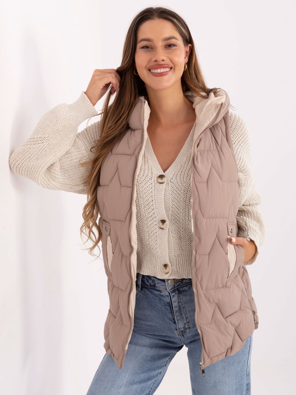Stylish Beige Vest