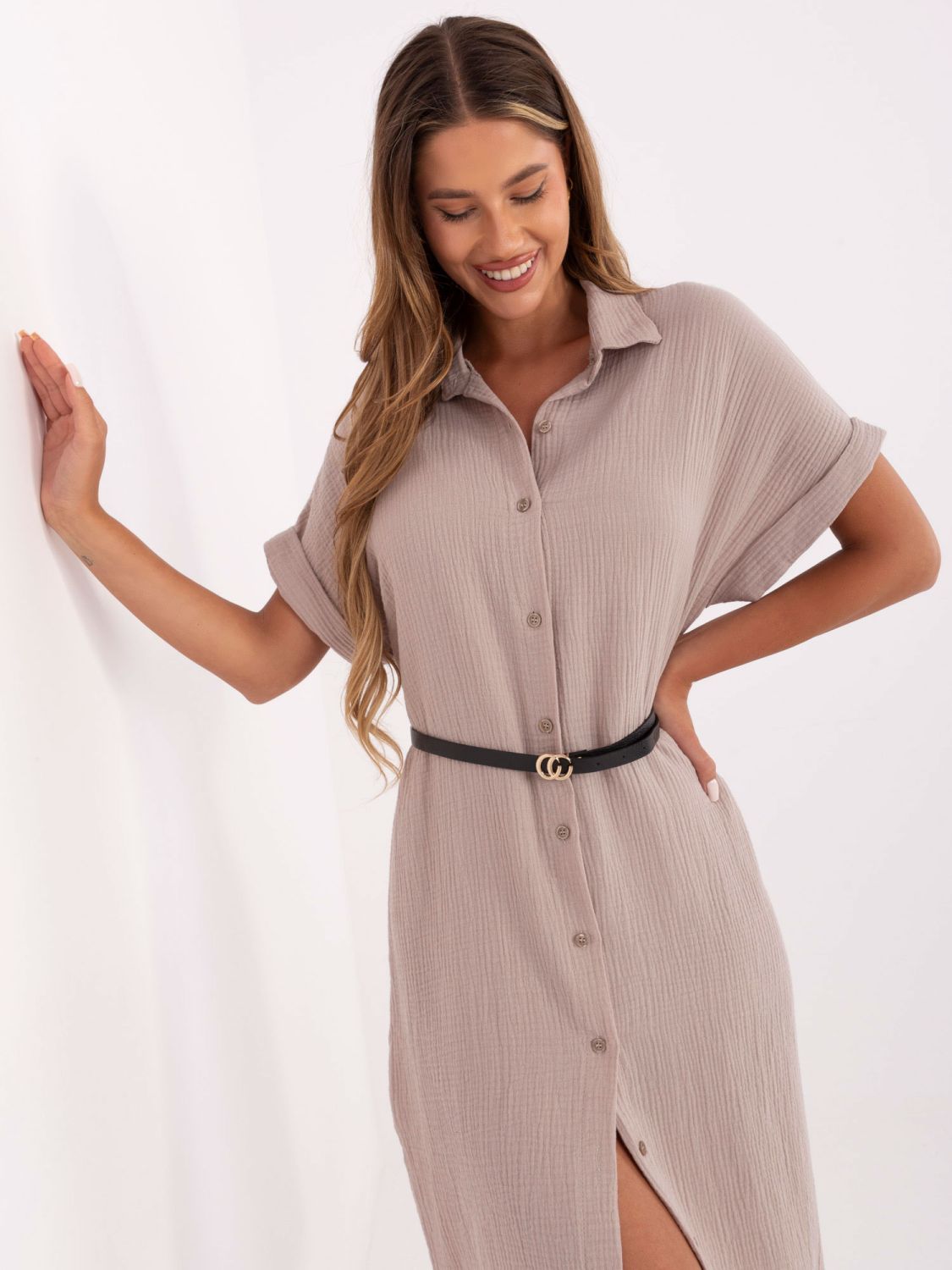 Elegant Beige Summer Dress