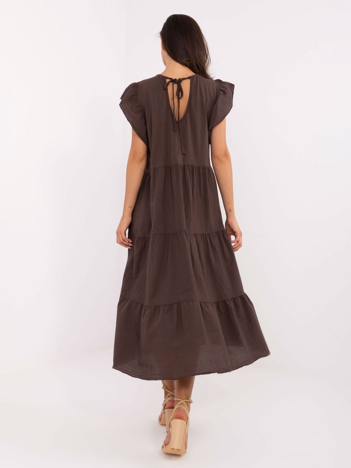 Oversize Midi Dress in Dark Brown