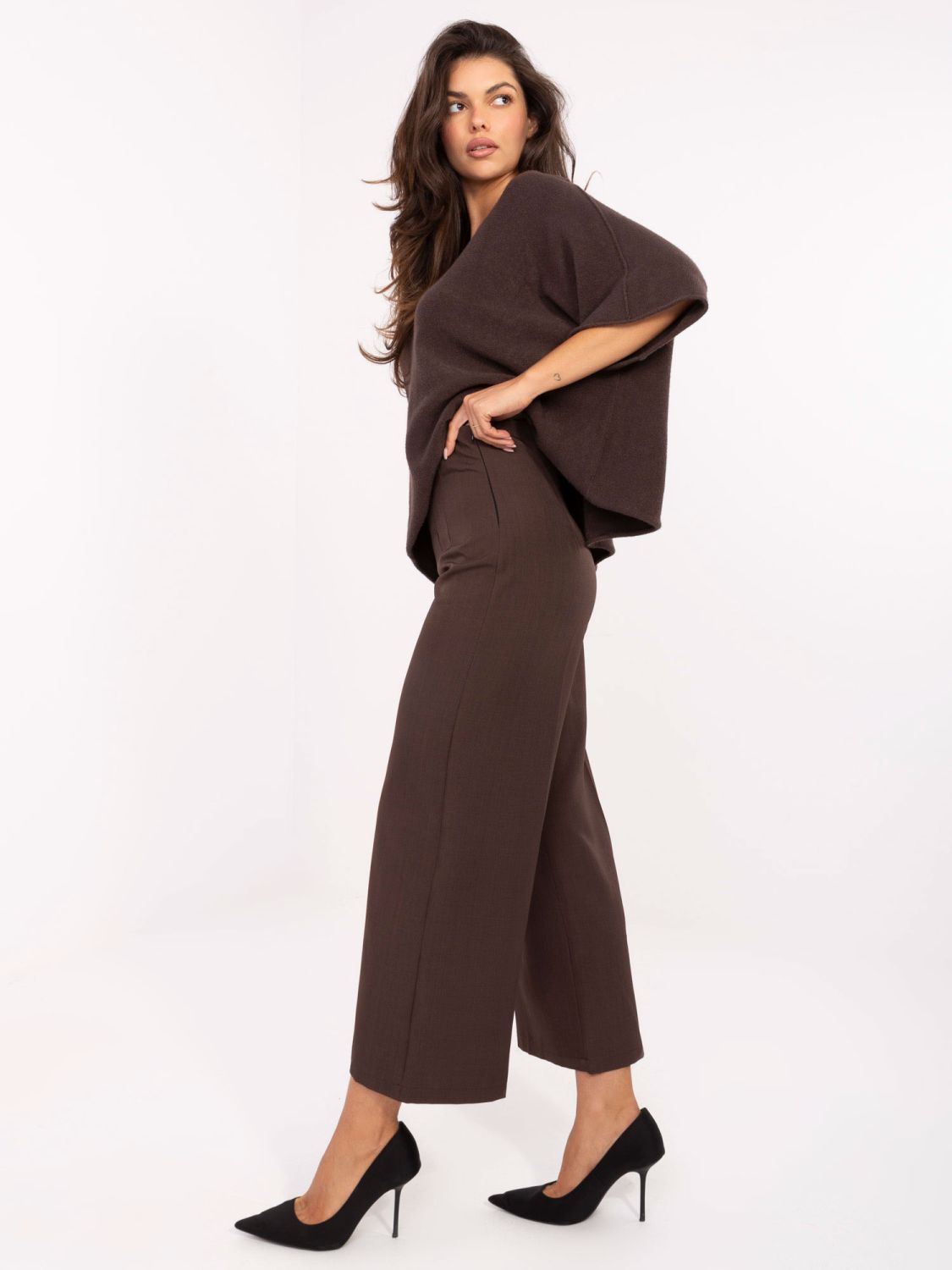 Elegant Brown High-Waisted Pants