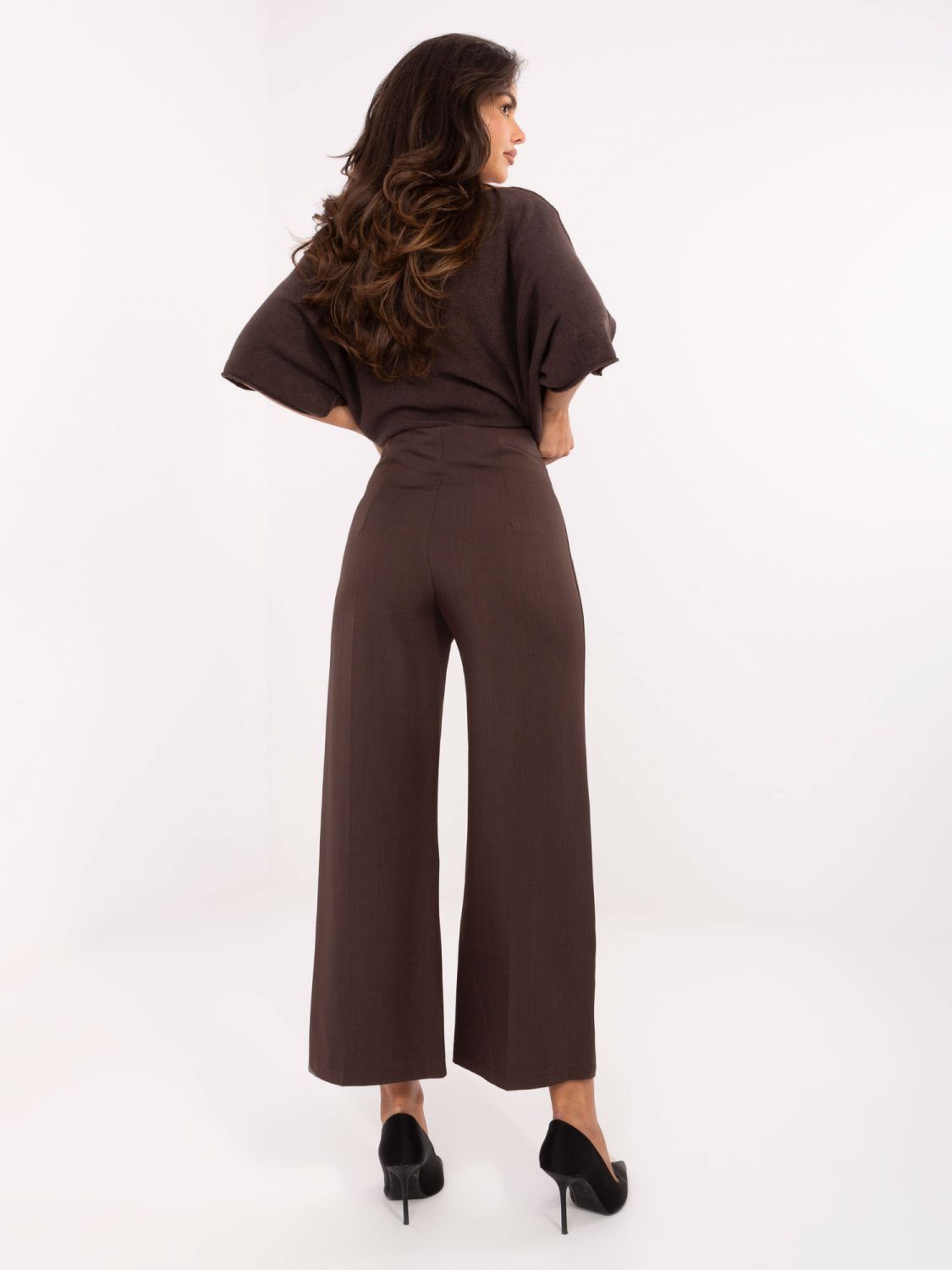 Elegant Brown High-Waisted Pants