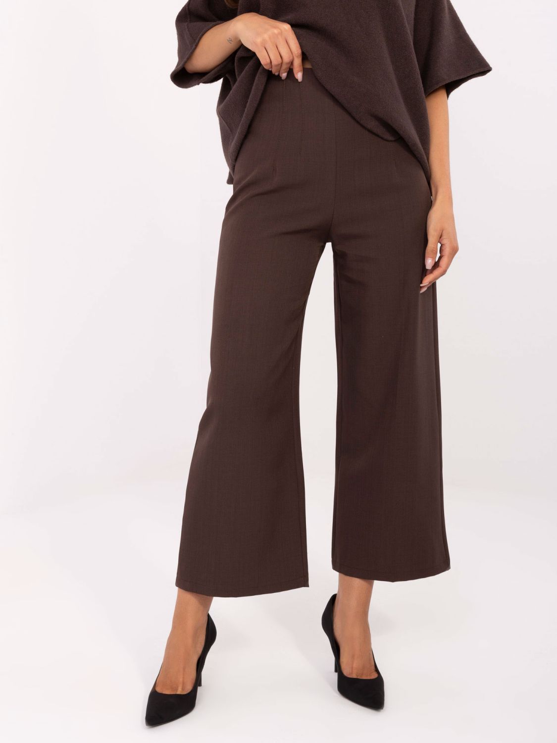 Elegant Brown High-Waisted Pants
