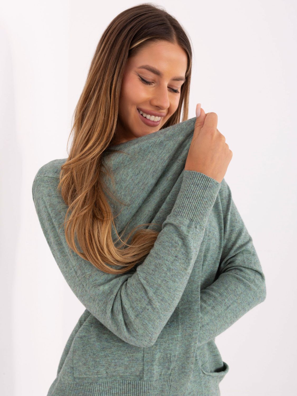 Mint Cardigan with Pockets