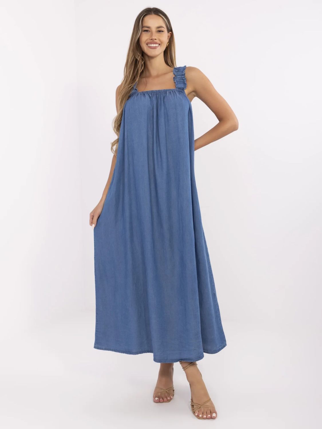 Maxi Oversize Dress in Dark Blue