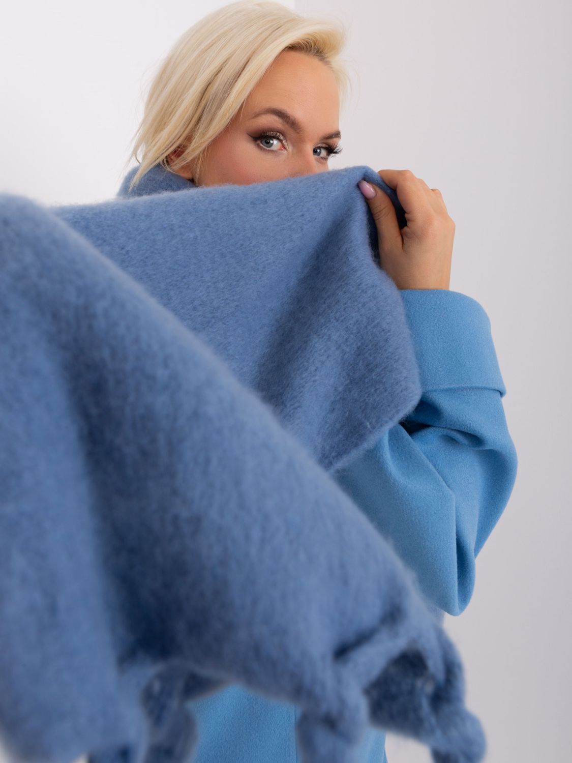 Elegant Dark Blue Scarf