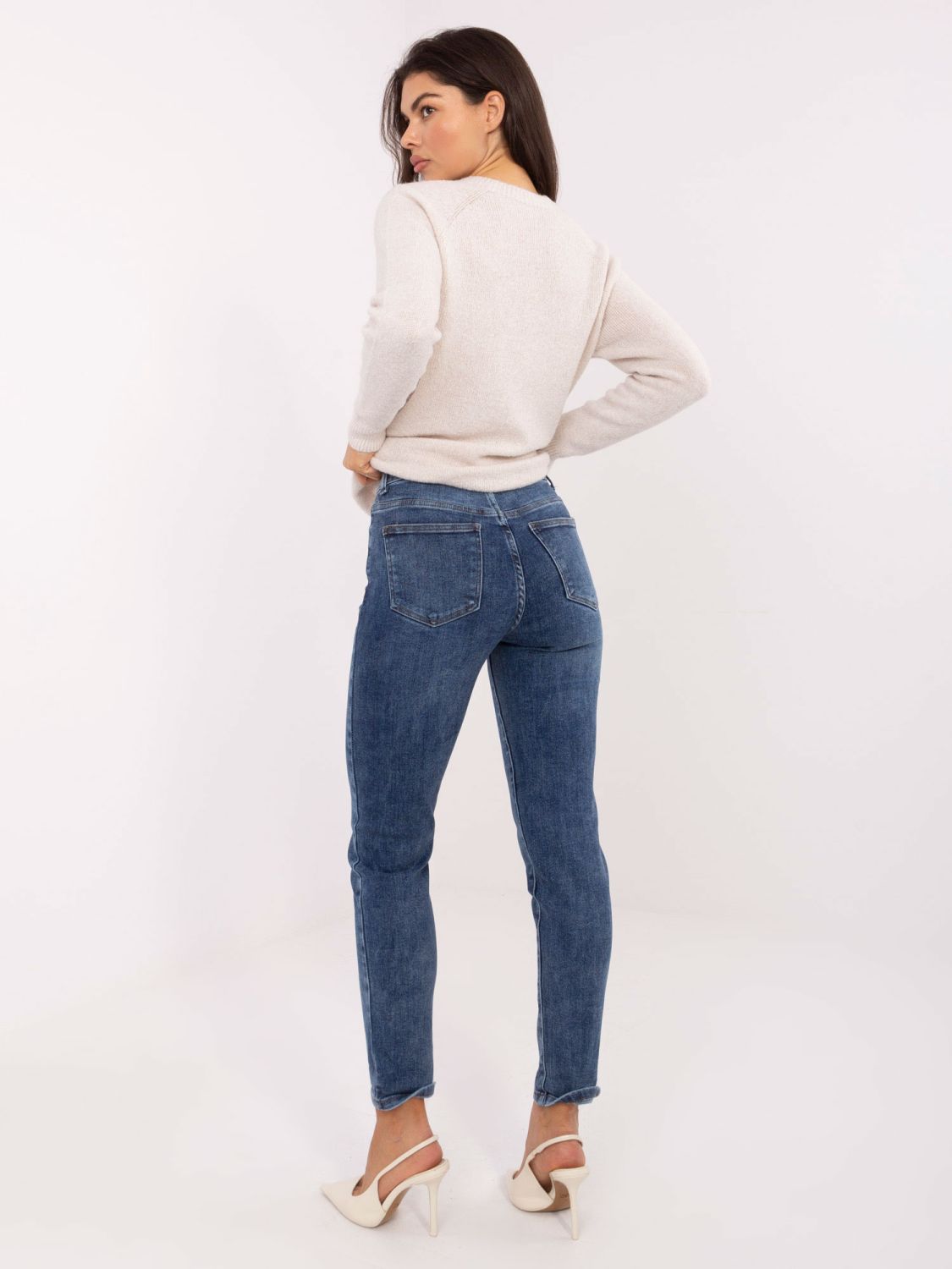 Women's skinny jeans in dark blue