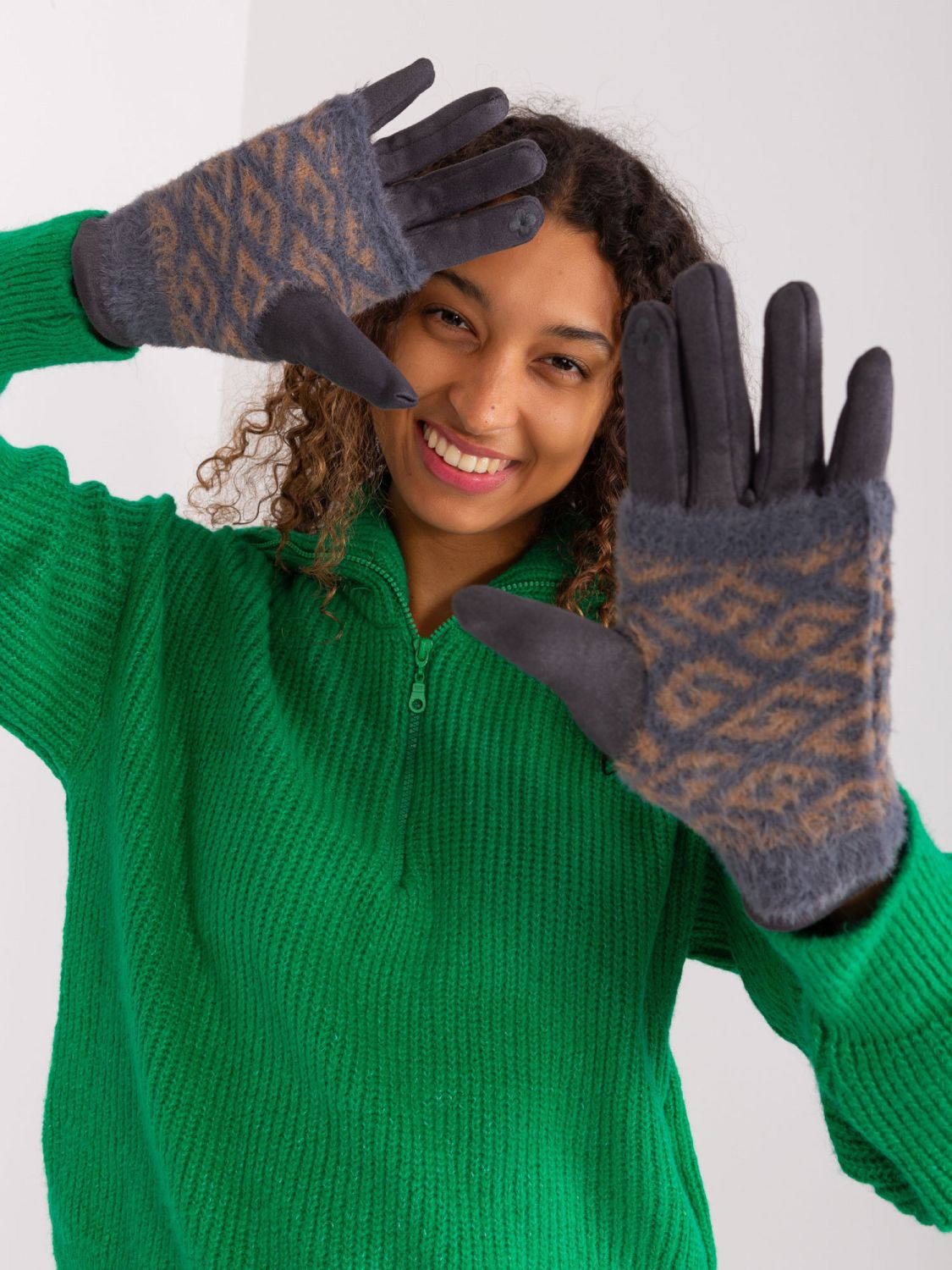 Stylish Dark Gray Gloves