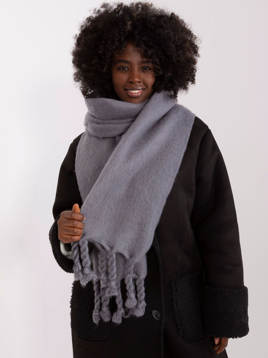 Elegant Scarf in Dark Gray
