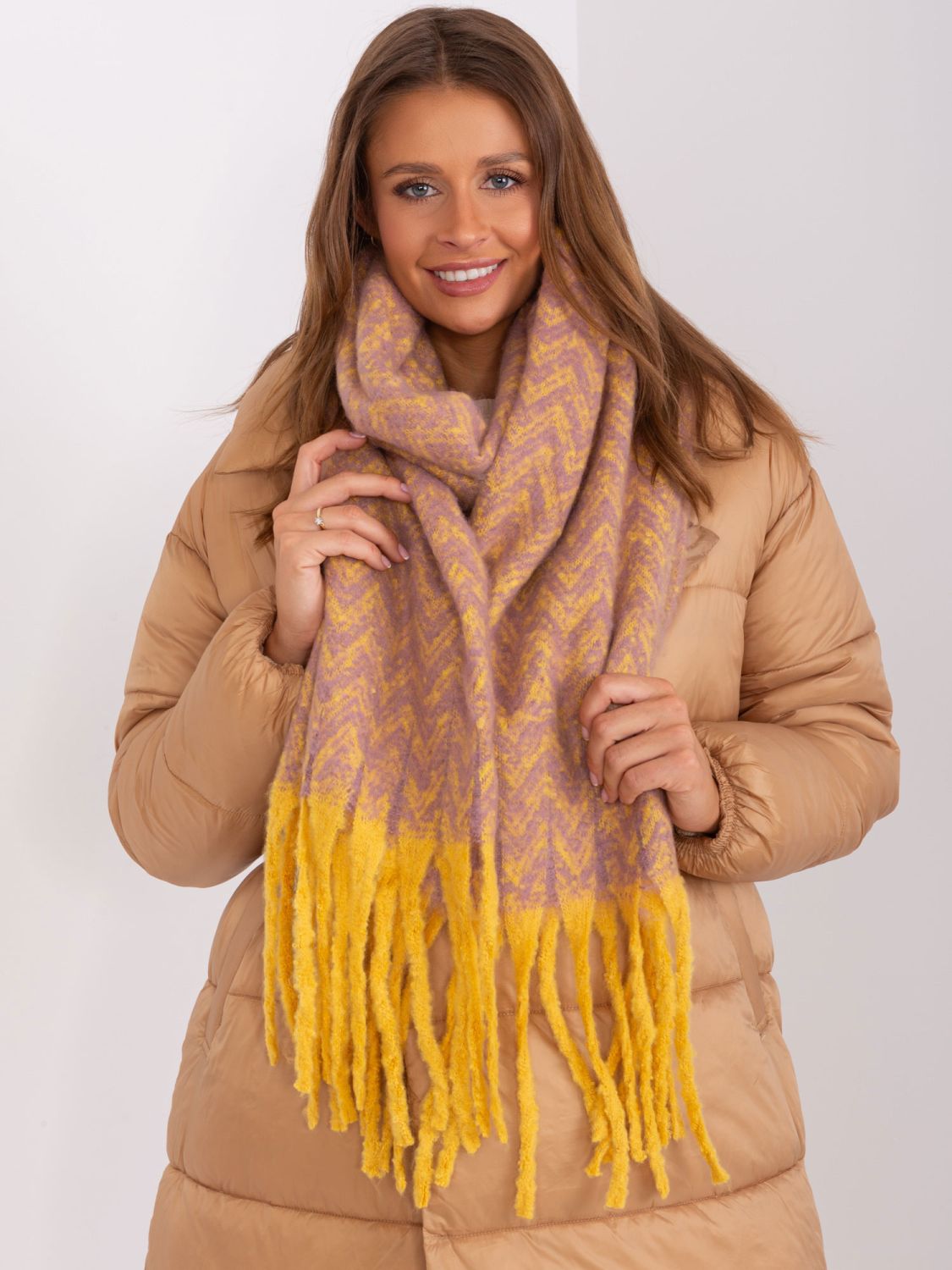 Winter Scarf in Geometric Pattern