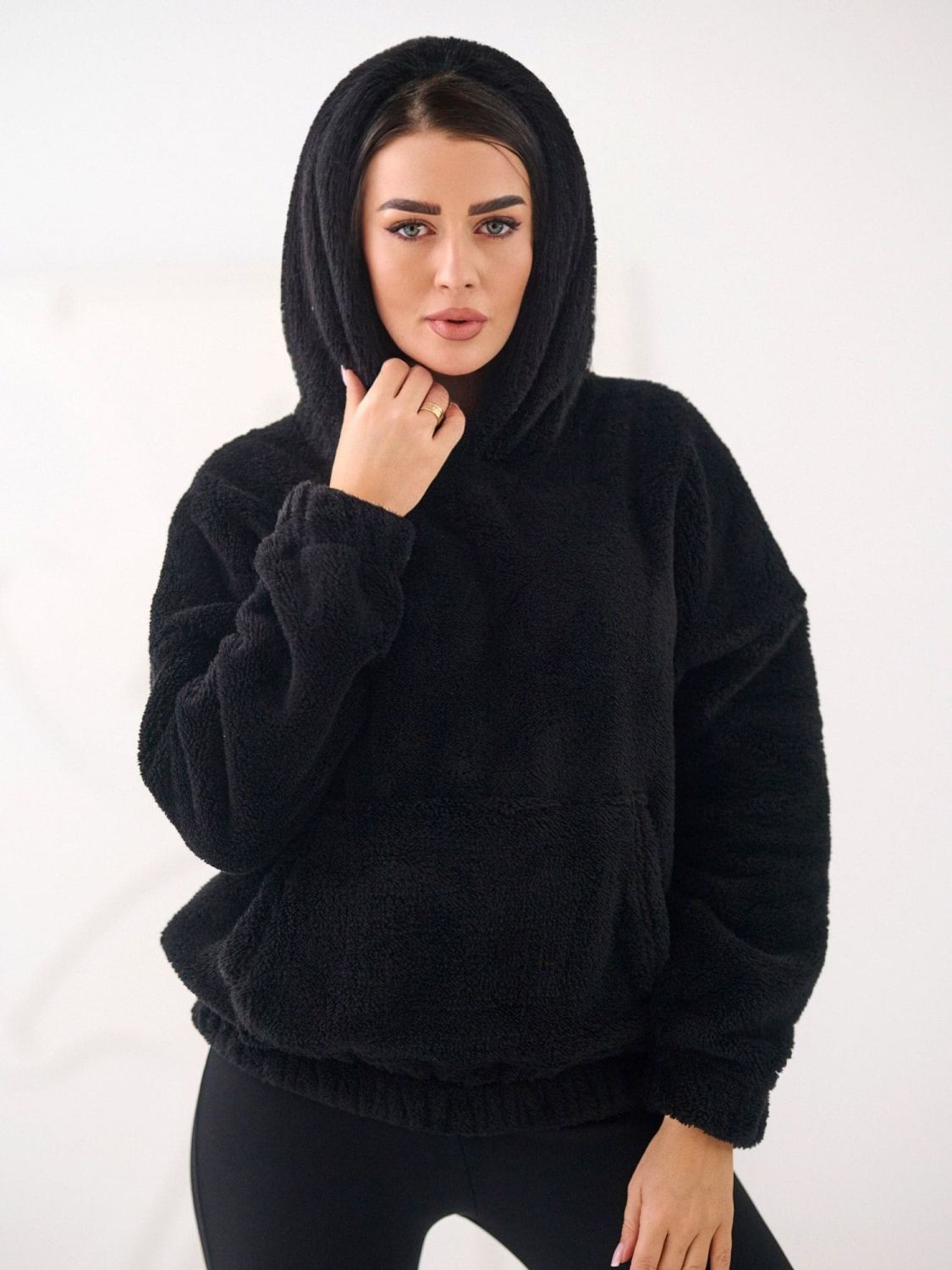 Black hoodie with pocket