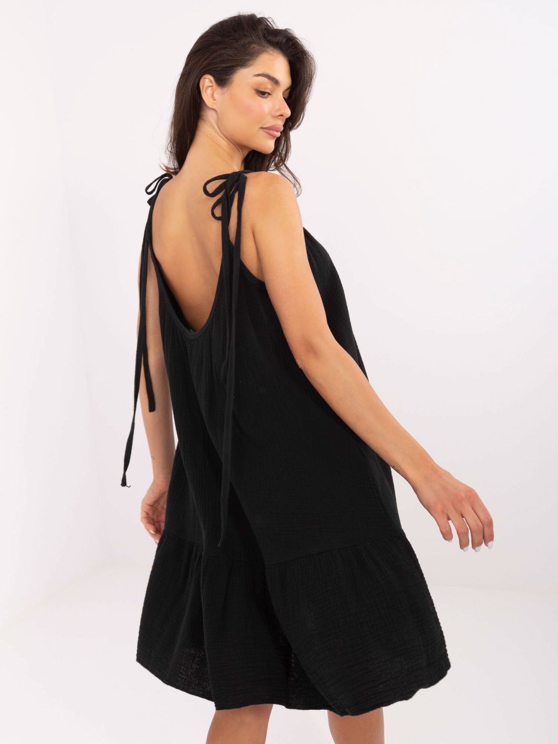 Black Summer Flared Dress