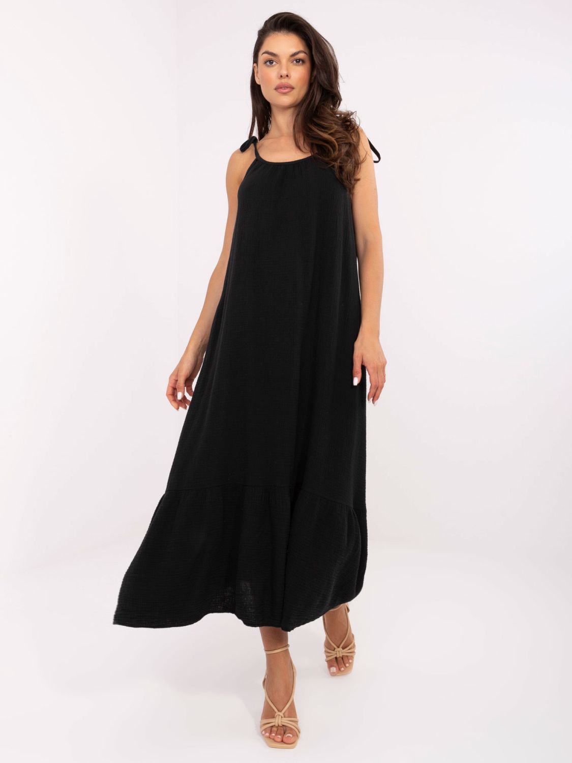 Summer Flared Dress in Black