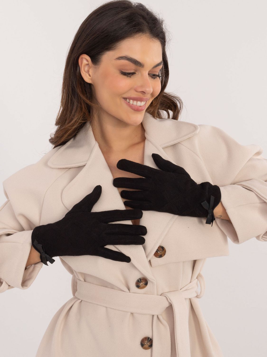 Stylish Black Gloves with Warm Lining