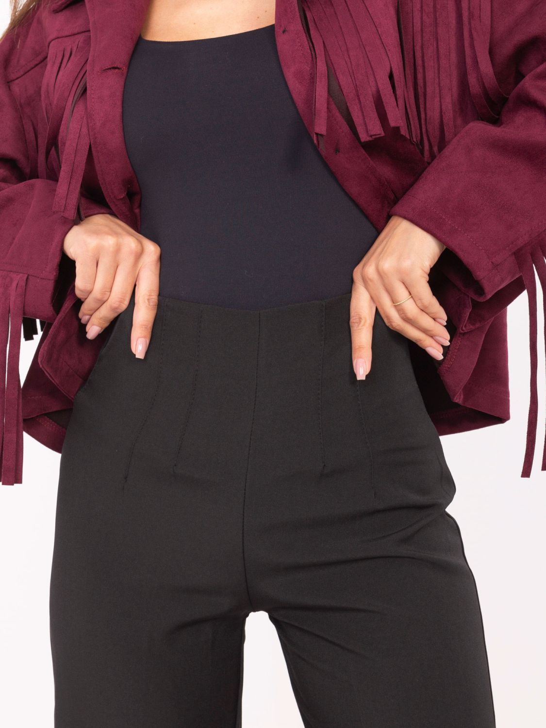 Elegant Black High-Waisted Pants