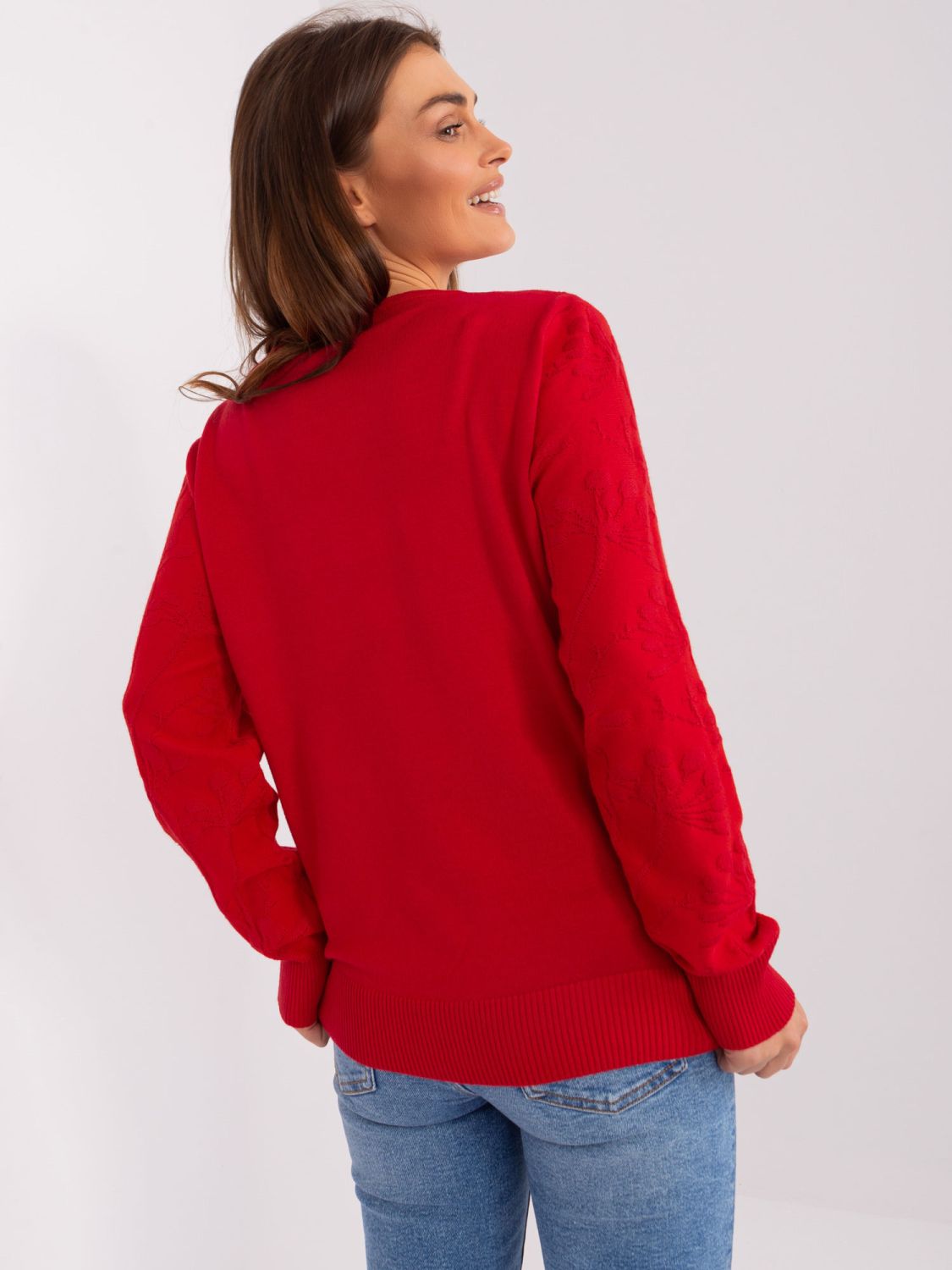 Classic Red Sweater with Pattern