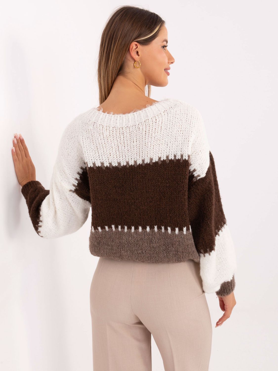 Brown Striped Sweater
