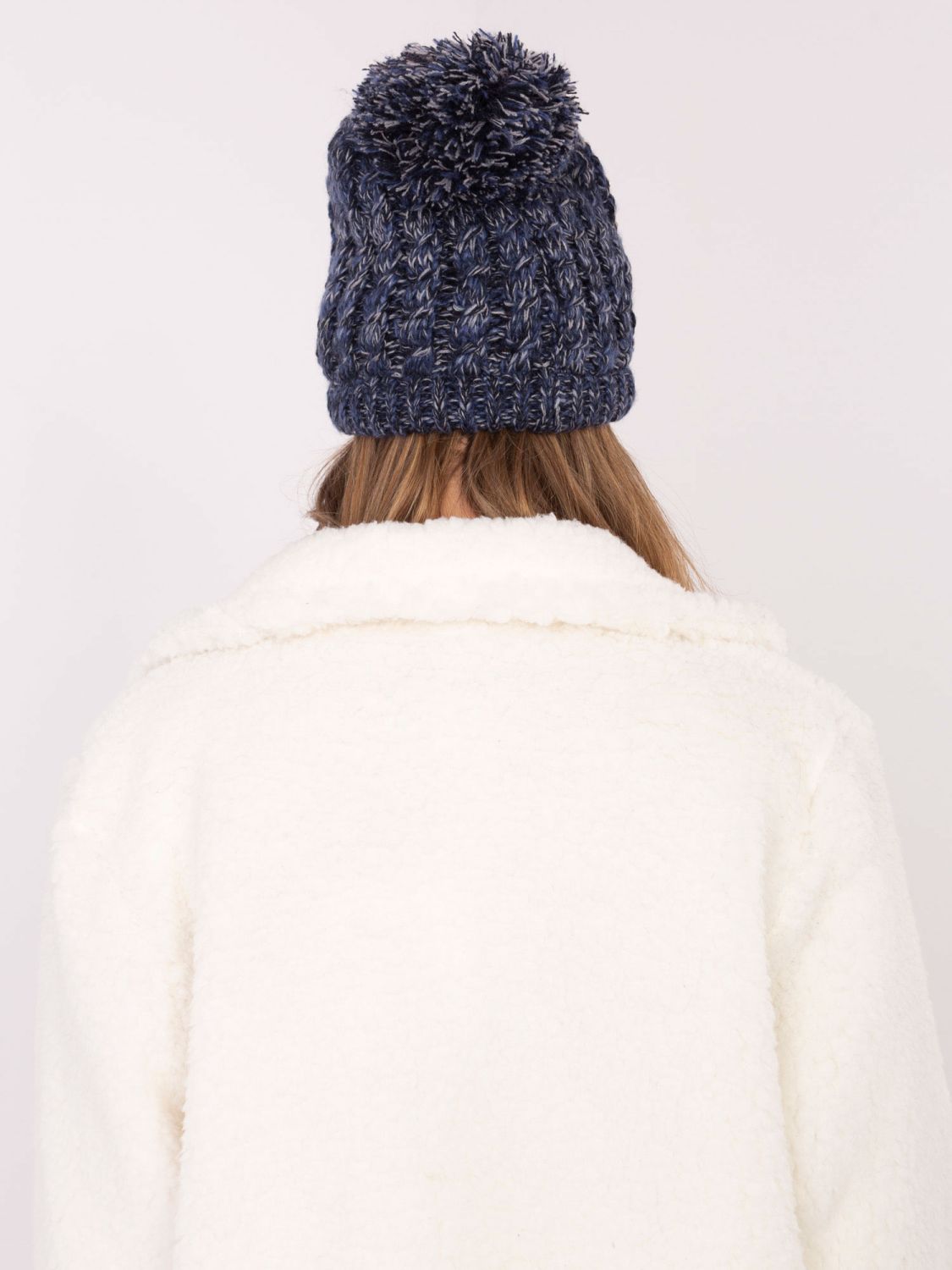Elegant Blue Beanie with Application