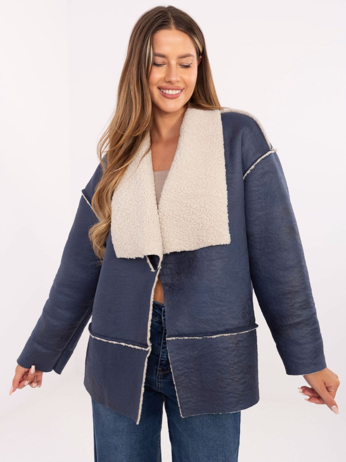 Stylish blue transitional jacket