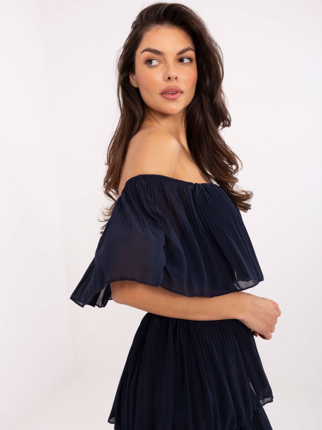 Elegant Flared Dress in Blue