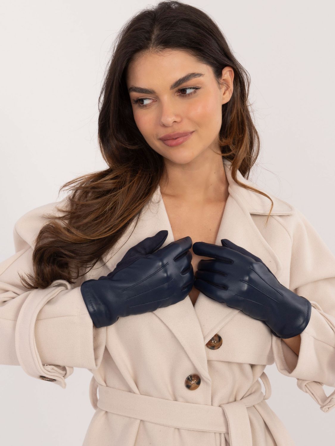 Smooth Gloves with Warm Lining