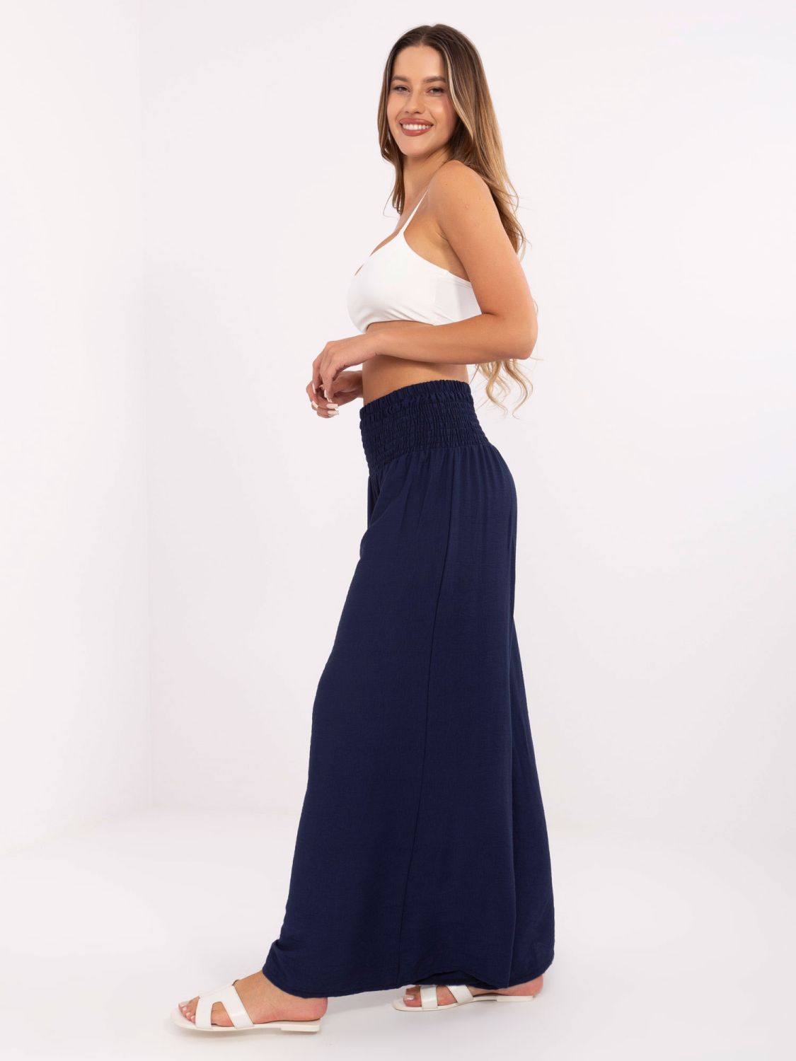 Elegant Palazzo Pants in Navy Blue