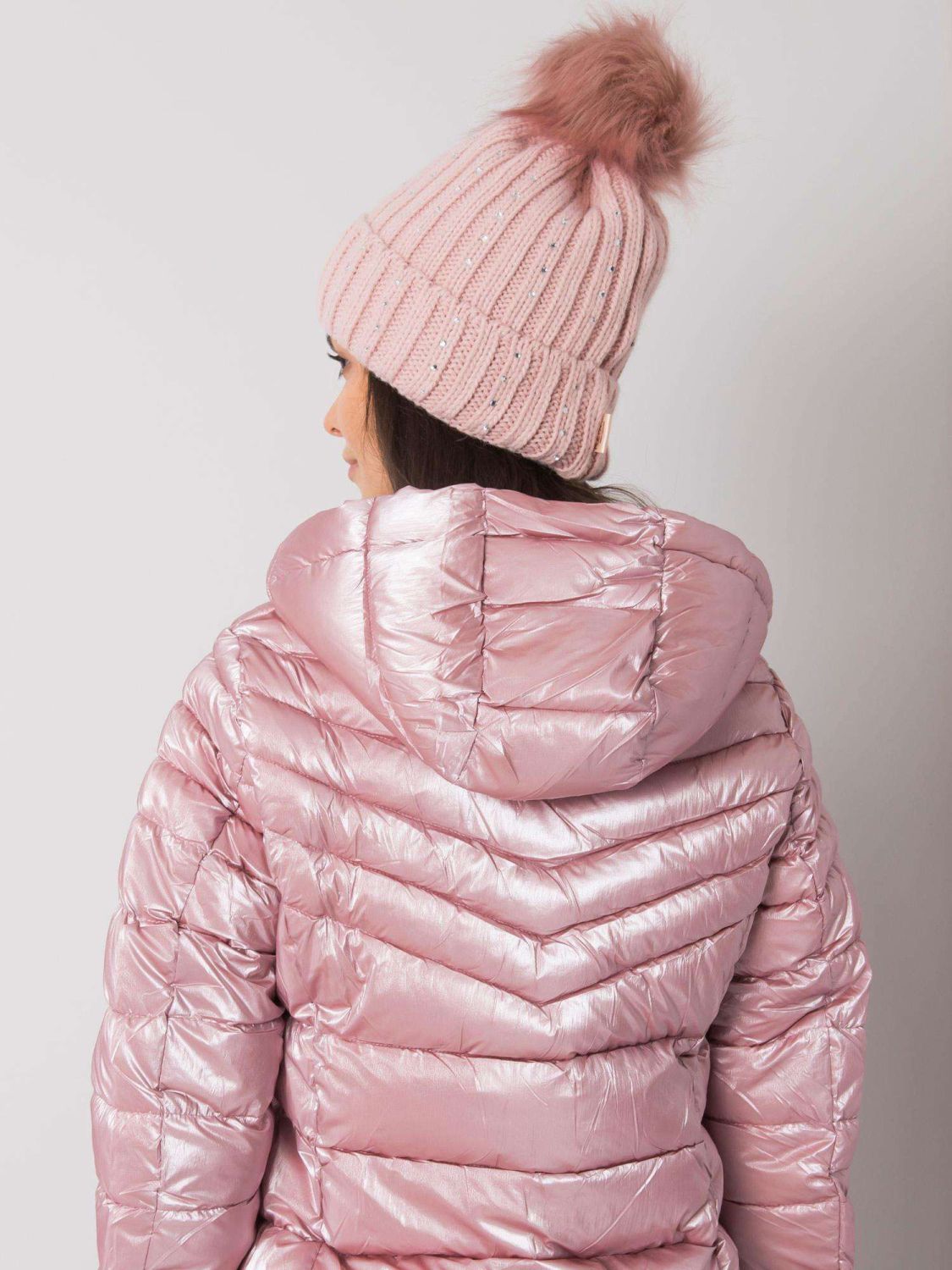 Light Pink Insulated Hat with Applications