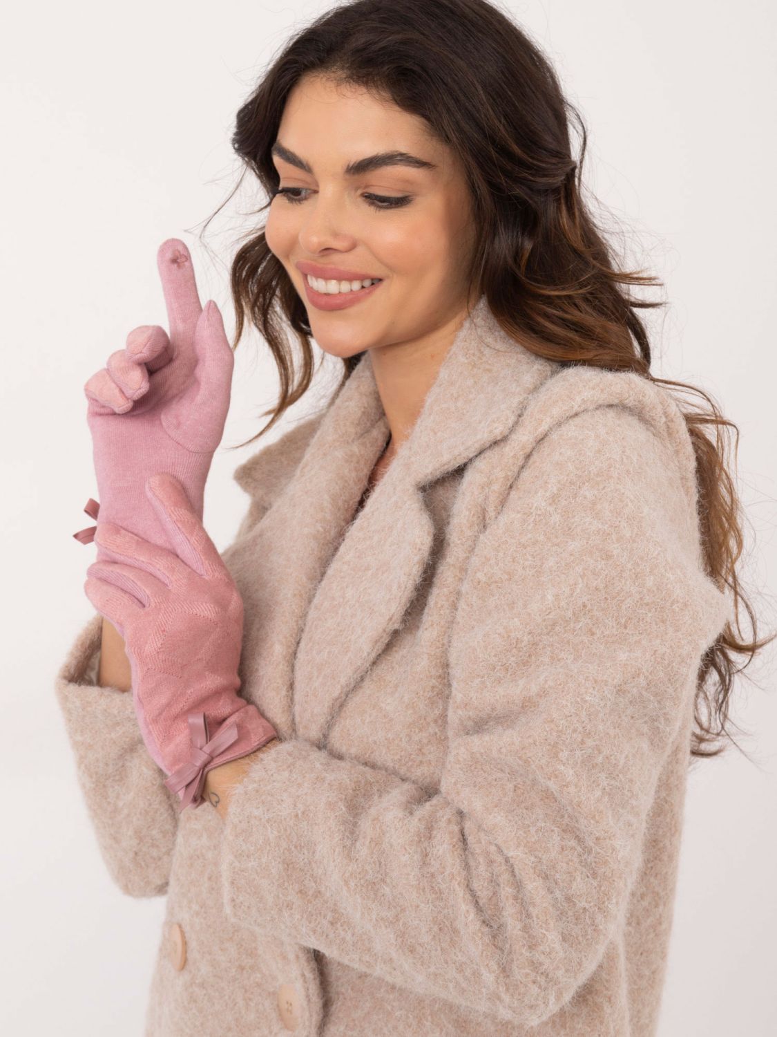 Light Pink Gloves with Bow