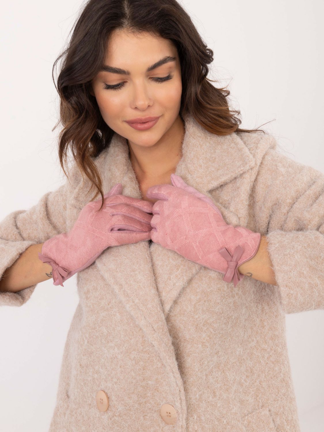 Light Pink Gloves with Bow