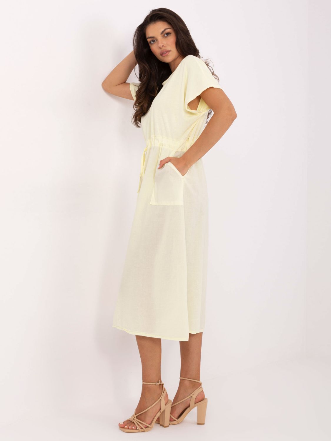 Flared Summer Dress in Bright Yellow
