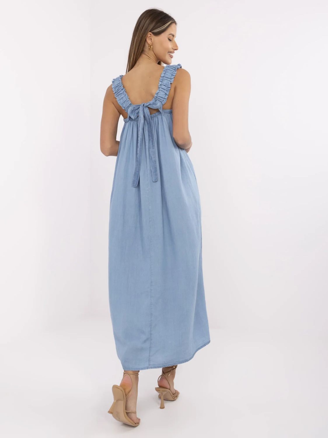 Oversize blue maxi dress