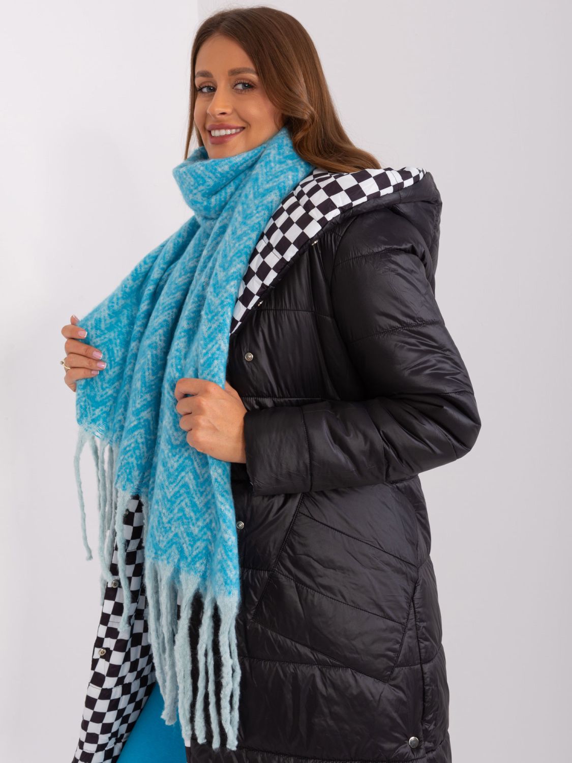 Blue Women's Knitted Scarf