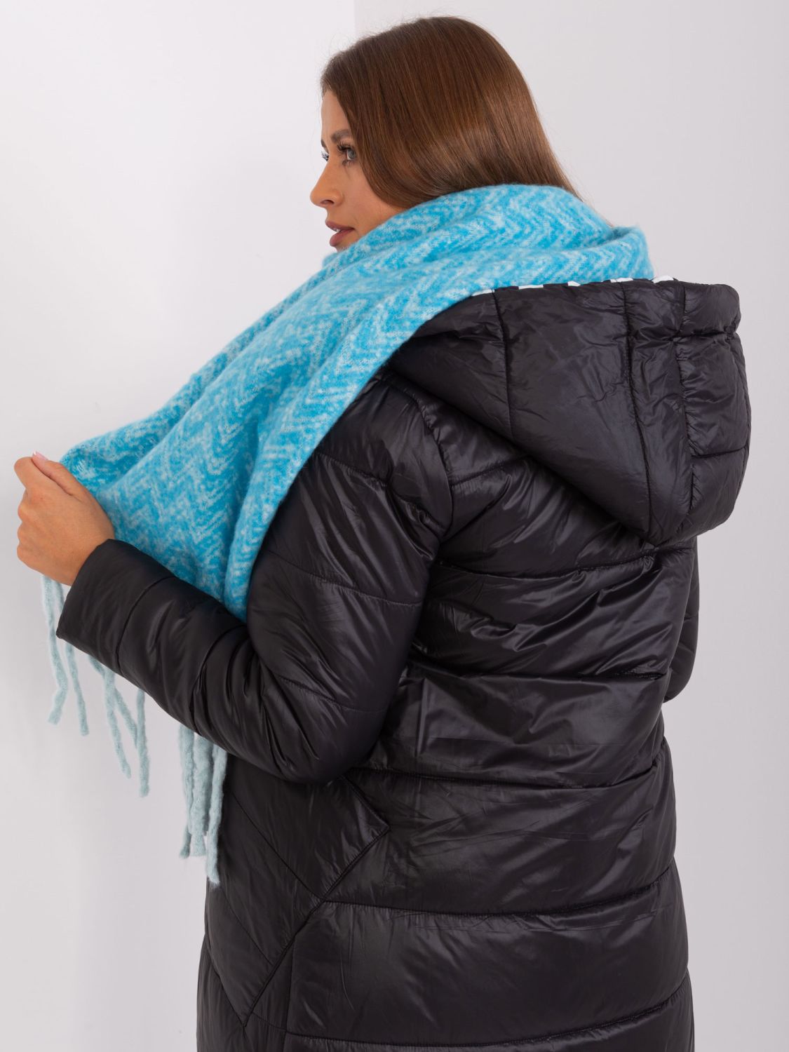 Blue Women's Knitted Scarf