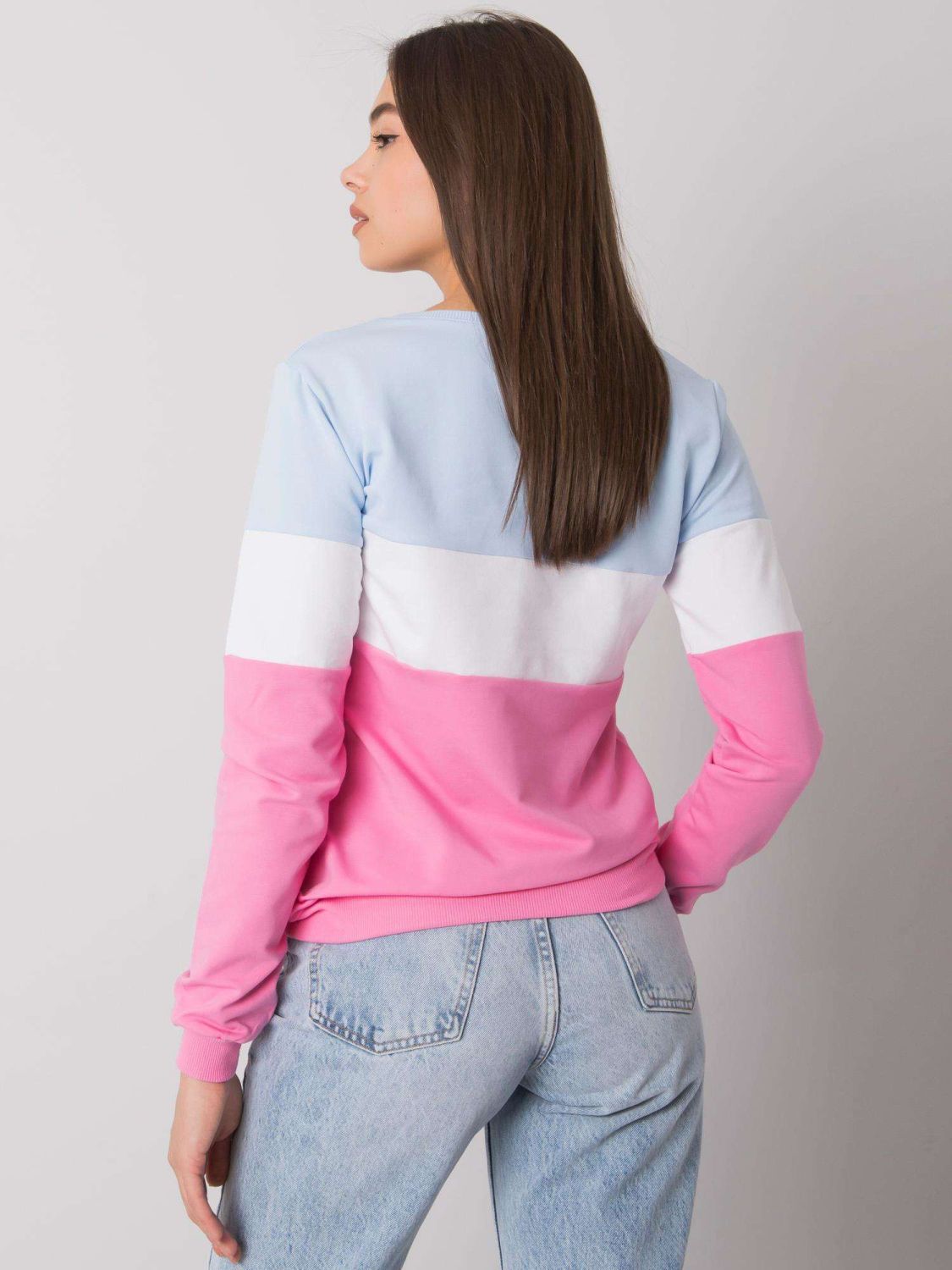 Pink and Blue Sweatshirt without Hood