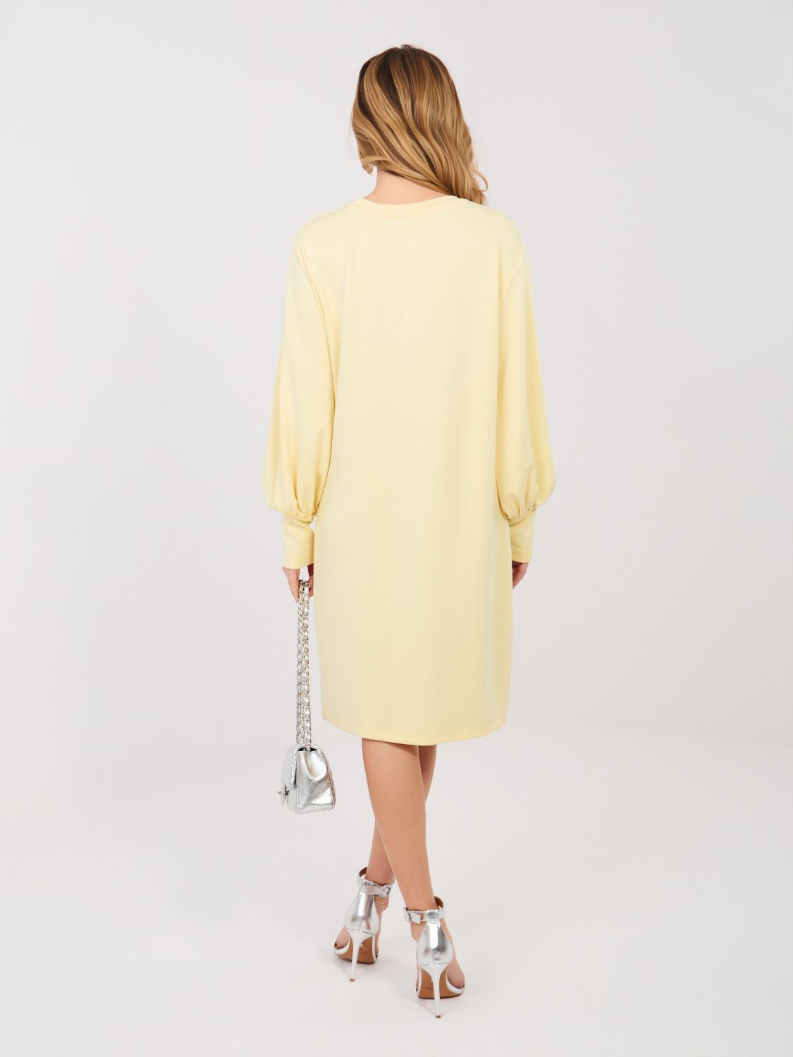 Light Yellow Comfortable Sweatshirt Dress