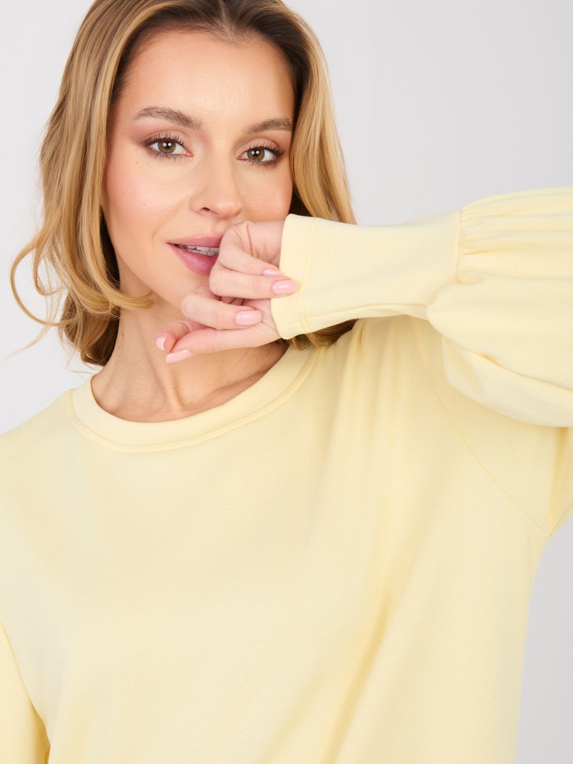 Light Yellow Comfortable Sweatshirt Dress