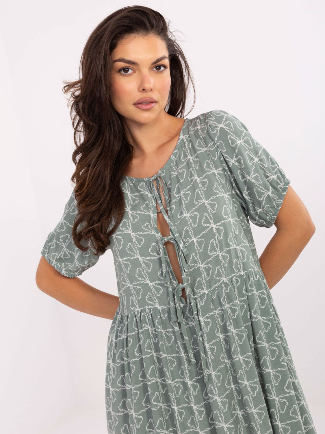 Pistachio Flared Dress