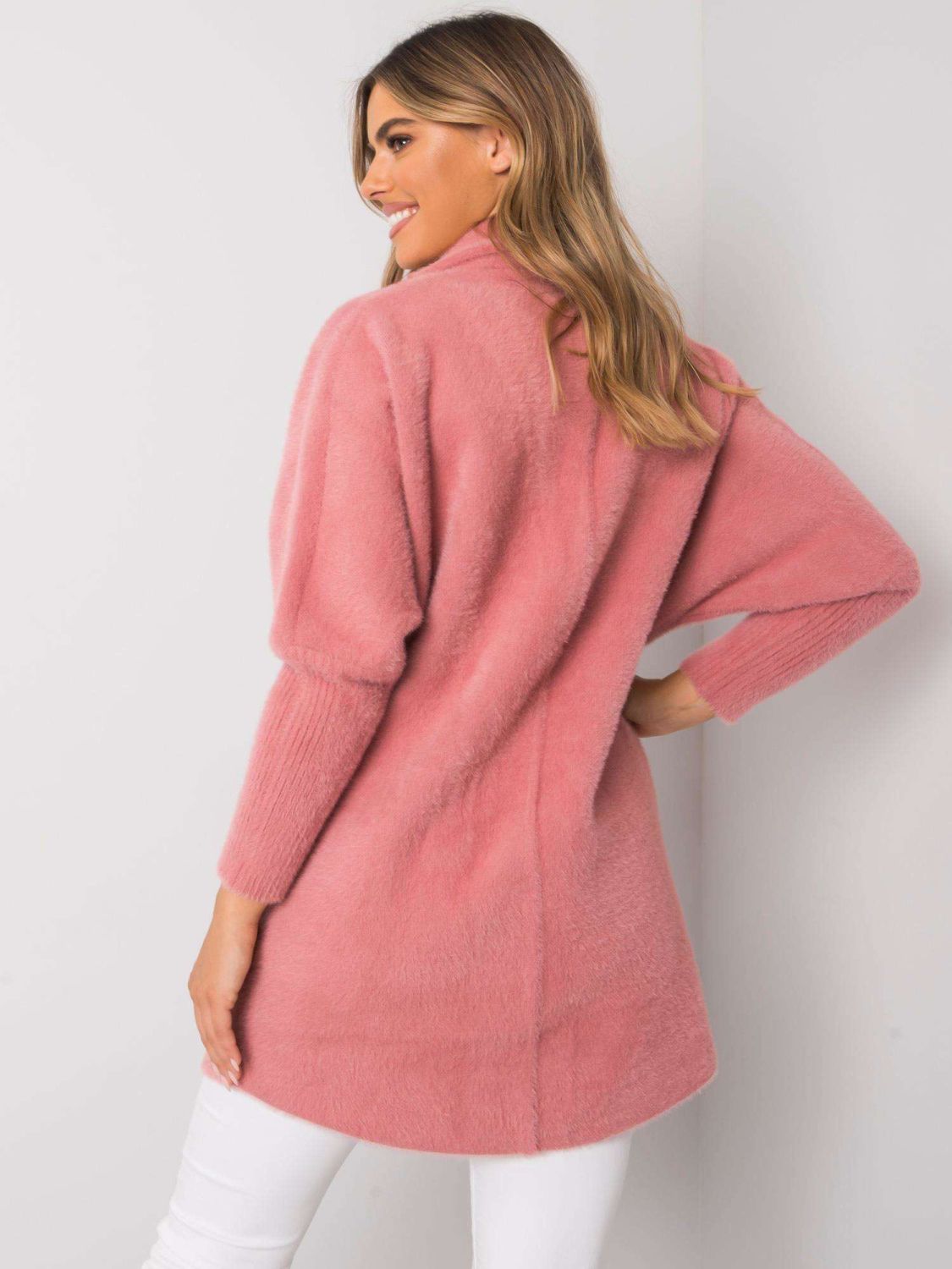 Pink Fluffy Alpaca Transitional Coat