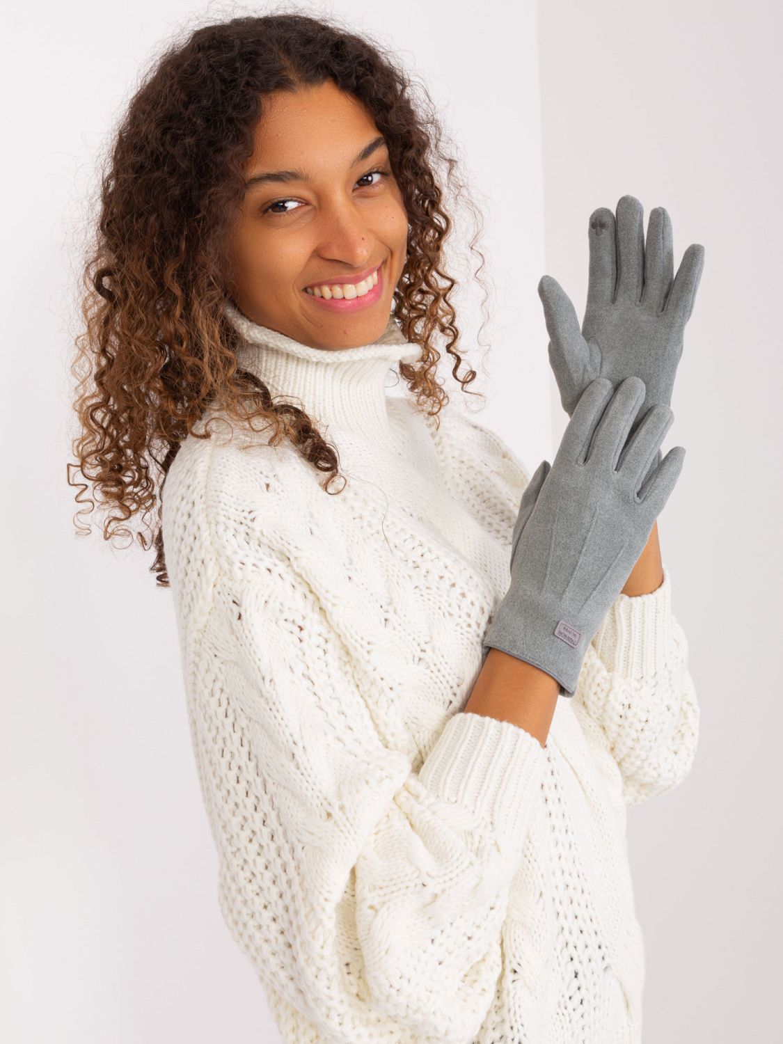 Gray Gloves with Warm Lining
