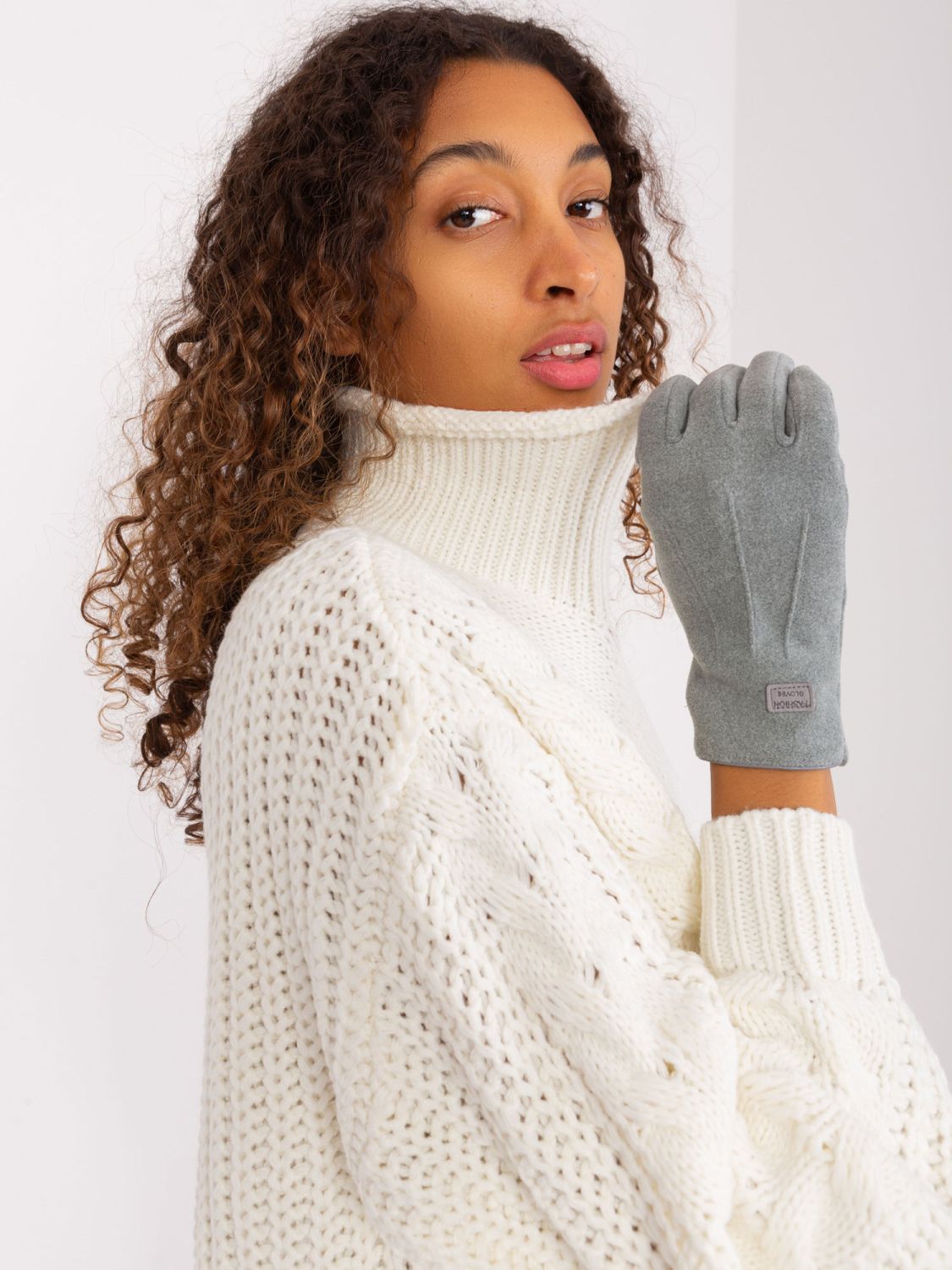 Gray Gloves with Warm Lining