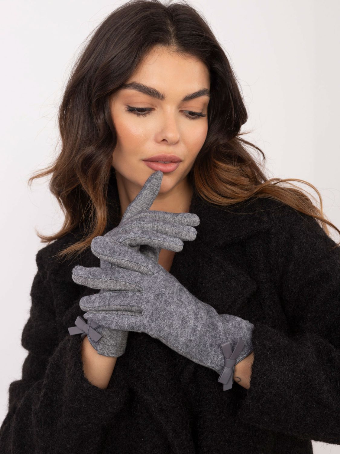 Gray Gloves with Warm Lining