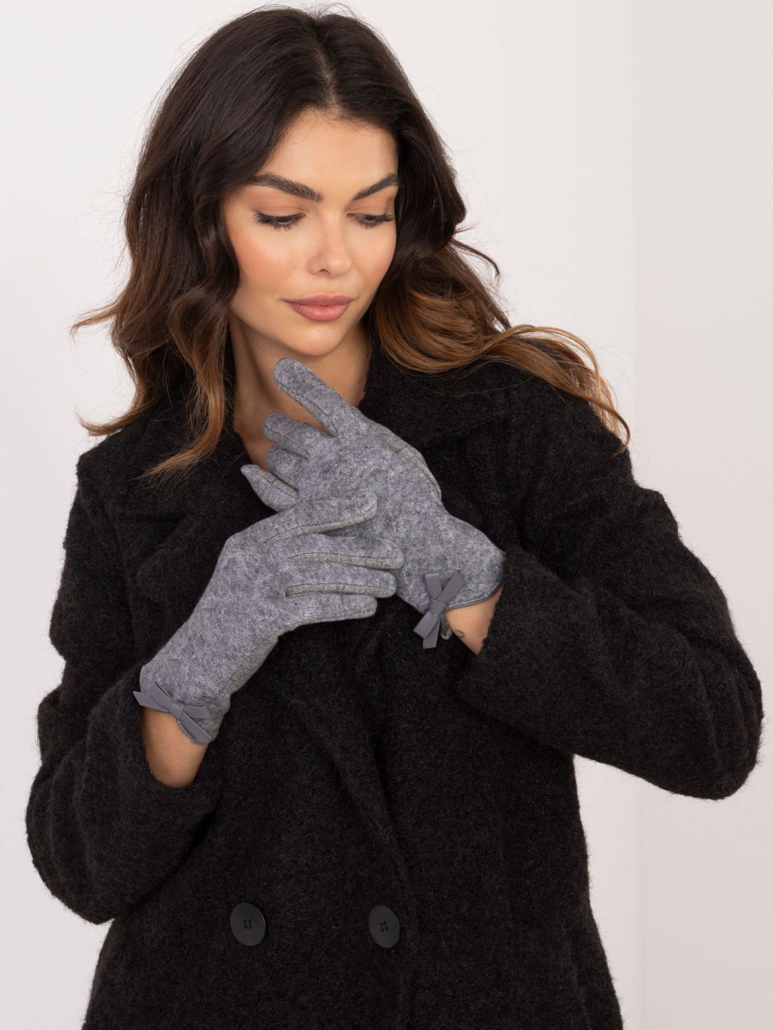 Gray Gloves with Warm Lining