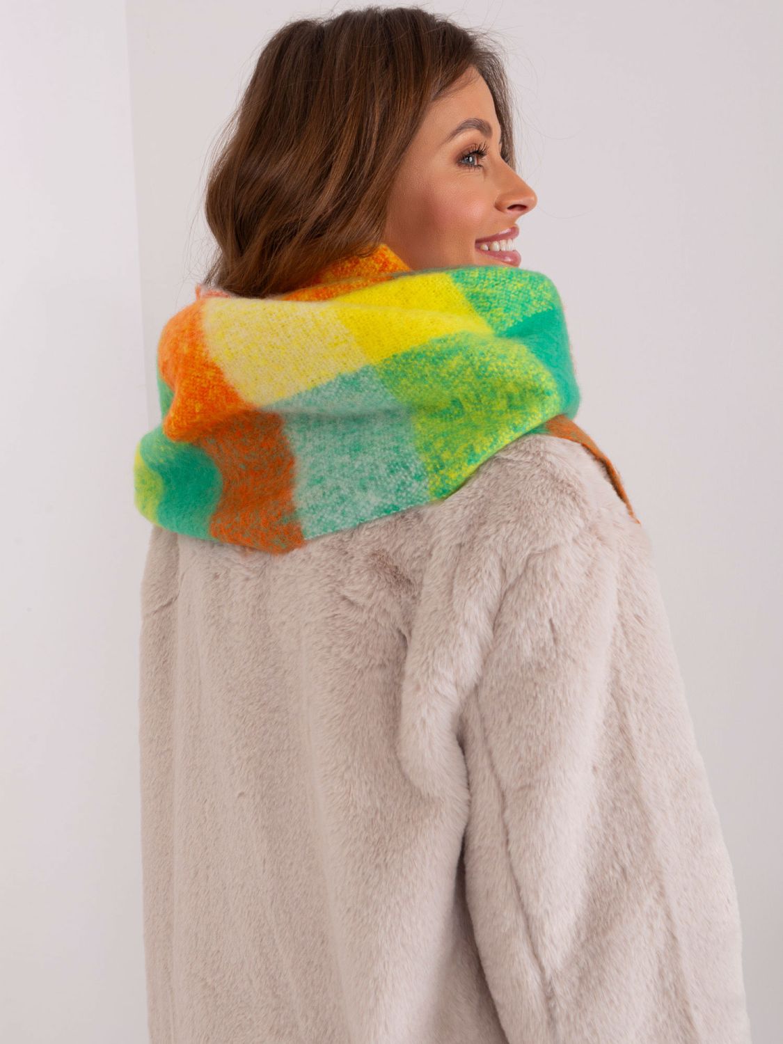 Fringed Scarf in Light Green