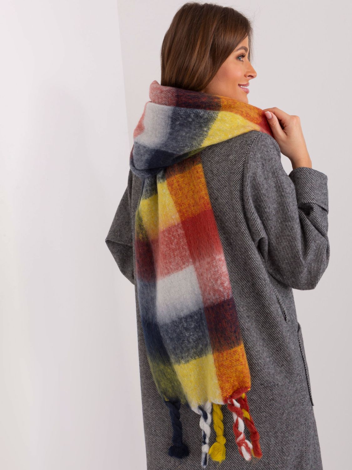 Yellow Scarf with Fringes