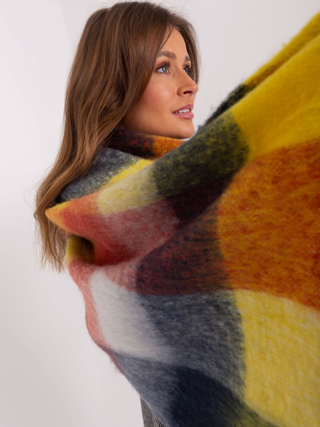 Yellow Scarf with Fringes