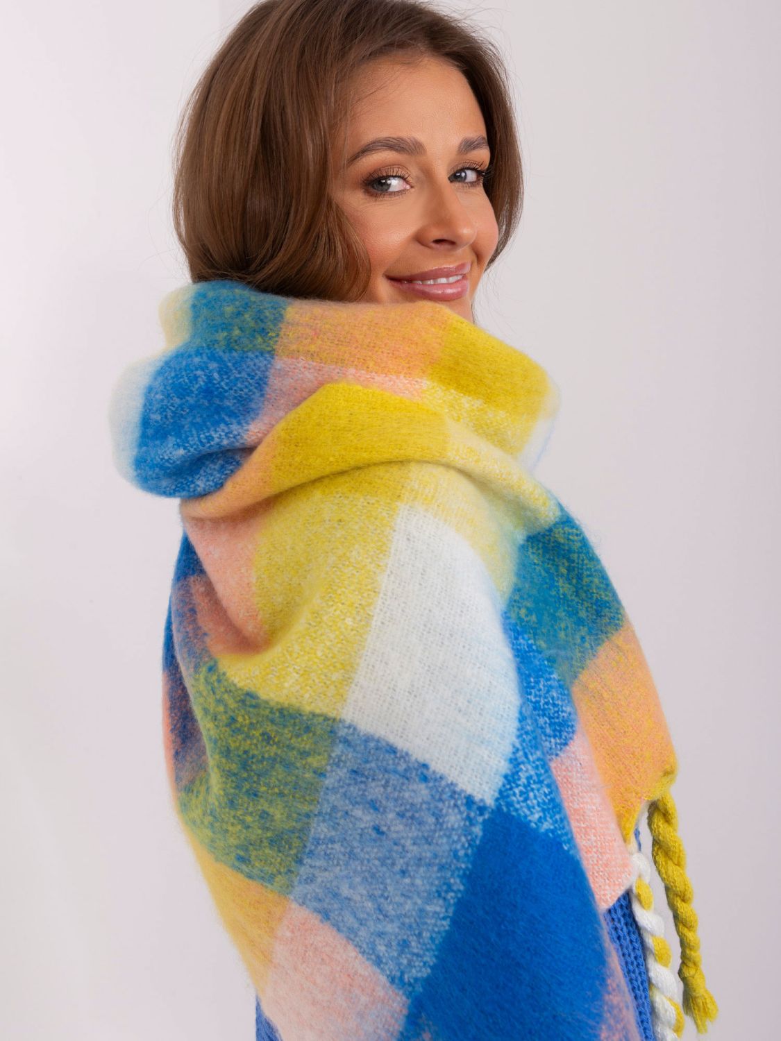 Yellow Scarf with Fringes