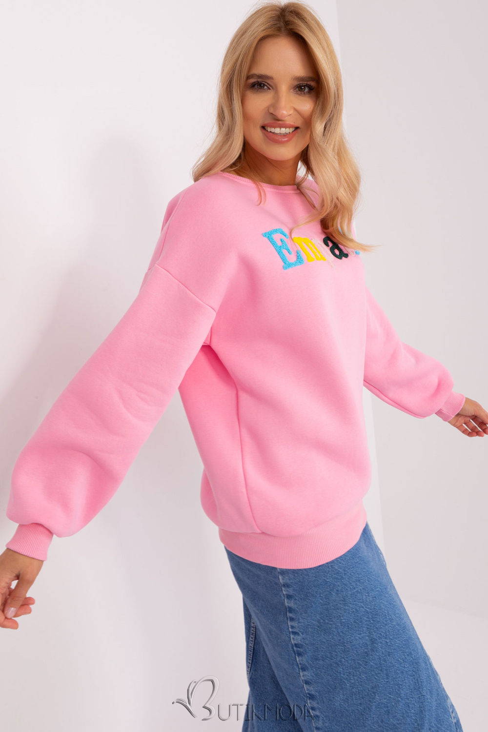 Pink Sweatshirt with "Empathy" Print