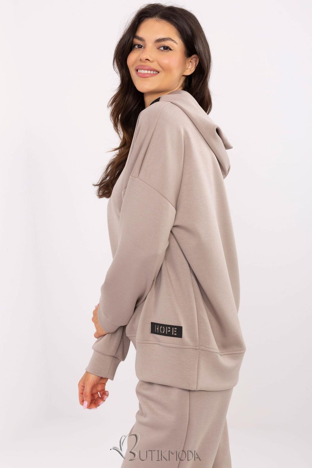 Trendy Beige Hoodie