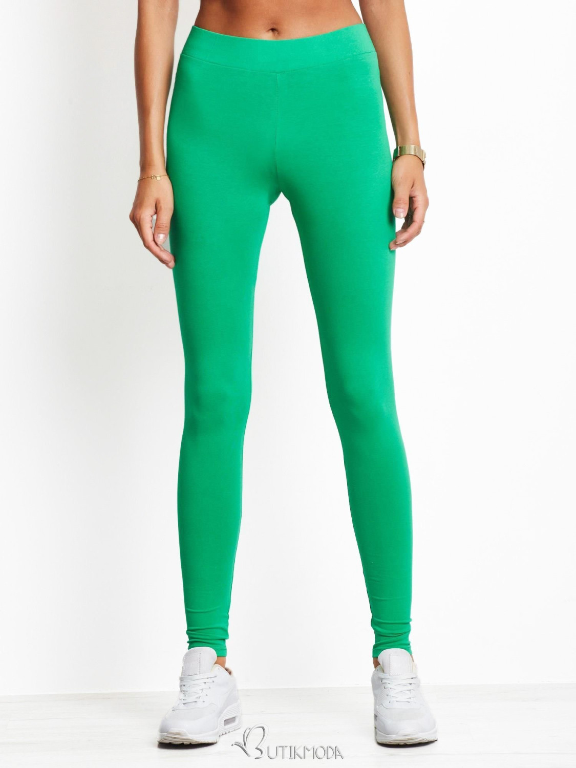 Green Basic Leggings